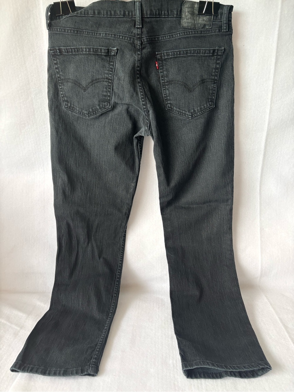 Levi's Men's 511 Slim Fit Faded Black Denim Jeans Size 36x32, Red Tab Y2K Skater